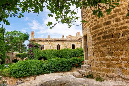 Old town of Pals in Girona, Catalonia, Spainの写真素材