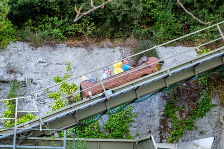 Tibidabo theme park mountain in Barcelona, Catalonia, Spainのeditorial素材