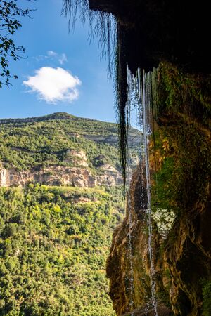 Sant Miquel del Fai in Barcelona, Catalonia, Spainの写真素材