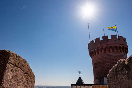 Castelldefels castle in Barcelona, Catalonia, Spainのeditorial素材