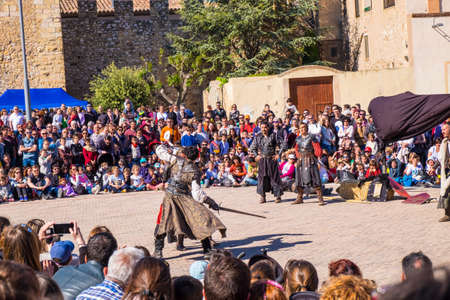 Montblanc village on Tarragona, Catalonia, Spainのeditorial素材