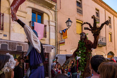 Montblanc village on Tarragona, Catalonia, Spainのeditorial素材