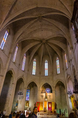 Church in Montblanc village on Tarragona, Catalonia, Spainのeditorial素材