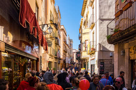 Montblanc village on Tarragona, Catalonia, Spainのeditorial素材