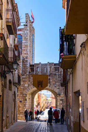 Montblanc village on Tarragona, Catalonia, Spainのeditorial素材