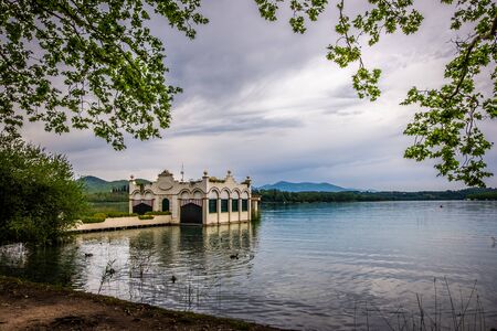 Lake of Banyoles in Catalonia, Spainの写真素材