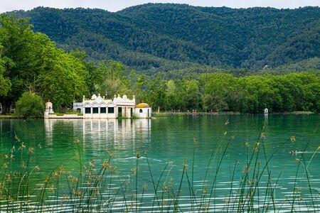 Lake of Banyoles in Catalonia, Spainの写真素材