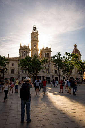 The historical center of Valencia city, Spainのeditorial素材