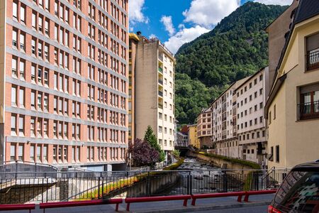 Landmark of Andorra La Vella, capital of Andorraの写真素材