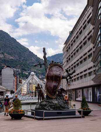 Landmark of Andorra La Vella, capital of Andorraのeditorial素材