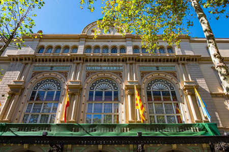 Famous Teatre Del Liceu, opera house in Barcelonaのeditorial素材