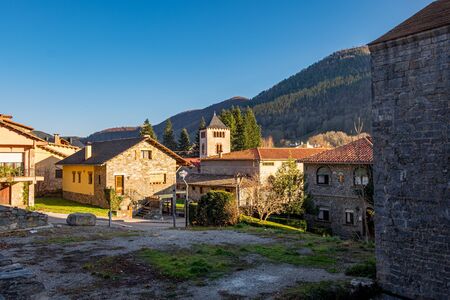 Ancient medieval town of Camprodon in Gerona, Spainの写真素材