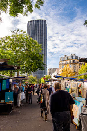 Tour Montparnasse in Paris, France.のeditorial素材