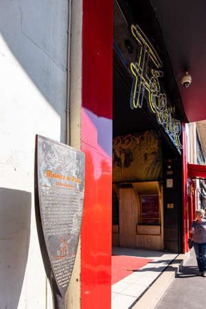 Moulin Rouge cabaret in Paris, France.のeditorial素材