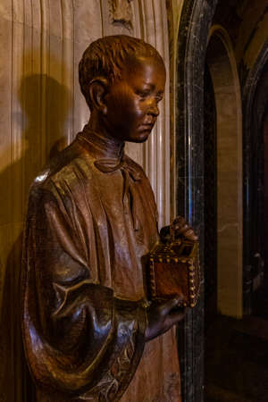 Montserrat monastery on mountain in Barcelona, Cataloniaのeditorial素材