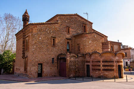 Ca Ordal house, Colonia Guell in Barcelona, Catalonia, Spainのeditorial素材