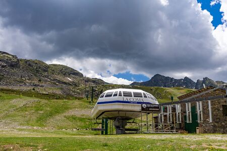 Tristaina high mountain lakes in Pyrenees, Andorraの写真素材