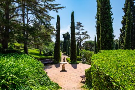 Santa Clotilde Gardens in Lloret de mar, Catalonia, Spainの写真素材