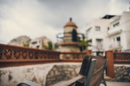 Las casetas del Garraf in Sitges, Barcelona, Catalonia.の写真素材