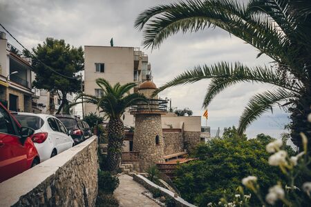Las casetas del Garraf in Sitges, Barcelona, Catalonia.