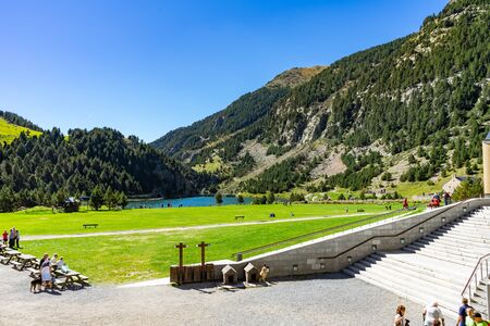 Vall de Nuria in the Catalan Pyrenees, Spain.の写真素材