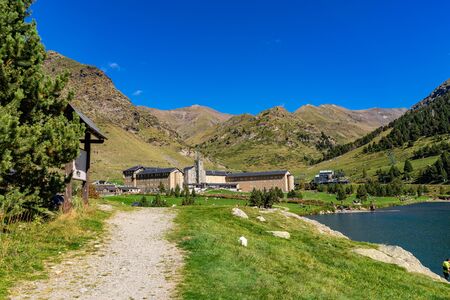 Vall de Nuria in the Catalan Pyrenees, Spain.の写真素材