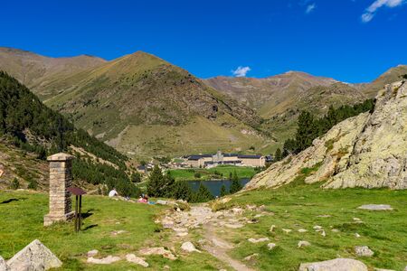 Vall de Nuria in the Catalan Pyrenees, Spain.の写真素材