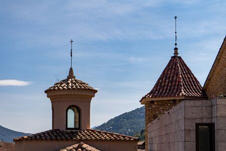 Monastery of Santa Maria in Ripoll, Catalonia, Spainの写真素材