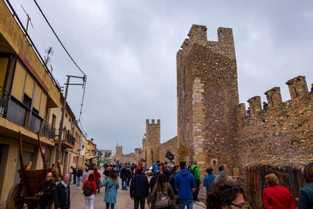 Montblanc village on Tarragona, Catalonia, Spainのeditorial素材