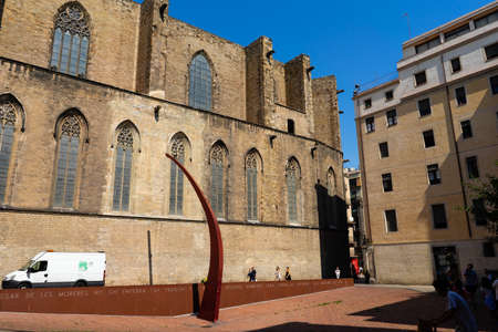 Fossar de les Moreres in Barcelona, Catalonia, Spain.のeditorial素材