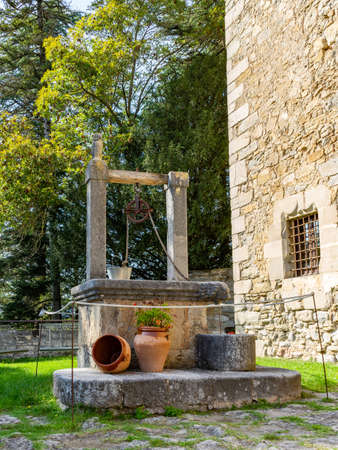 Montesquiu Castle in Ripoll, Catalonia, Spainのeditorial素材