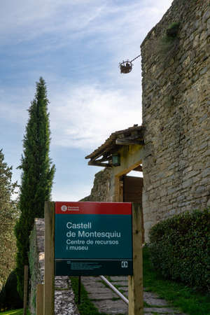 Montesquiu Castle in Ripoll, Catalonia, Spainのeditorial素材