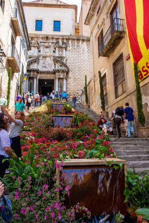 Temps de flors, event flower Festival in Girona, Catalonia, Spainのeditorial素材