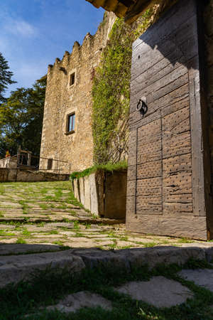 Montesquiu Castle in Ripoll, Catalonia, Spainのeditorial素材