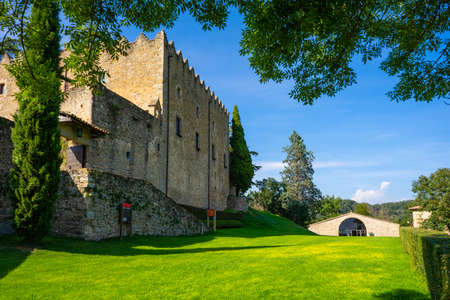 Montesquiu Castle in Ripoll, Catalonia, Spainのeditorial素材
