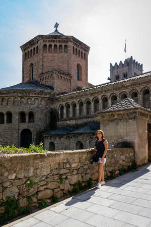 Monastery of Santa Maria in Ripoll, Catalonia, Spainのeditorial素材
