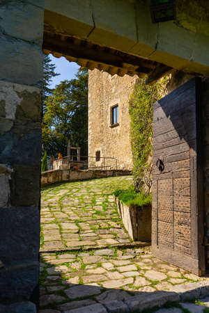 Montesquiu Castle in Ripoll, Catalonia, Spainのeditorial素材