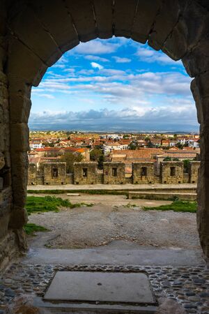 Fortified medieval city of Carcassonne in Franceの写真素材