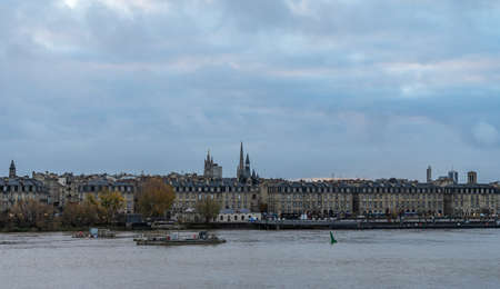 Street view in Bordeaux city, France.の写真素材