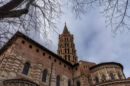 Basilique Saint-Sernin de Toulouse in France.の写真素材