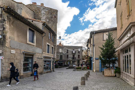 Fortified medieval city of Carcassonne in Franceのeditorial素材