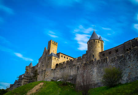 Fortified medieval city of Carcassonne in Franceのeditorial素材