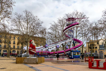 Le Parc du Pere Noel in Carcassonne city, Franceのeditorial素材
