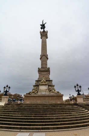 Monument aux Girondins in Bordeaux, France.のeditorial素材