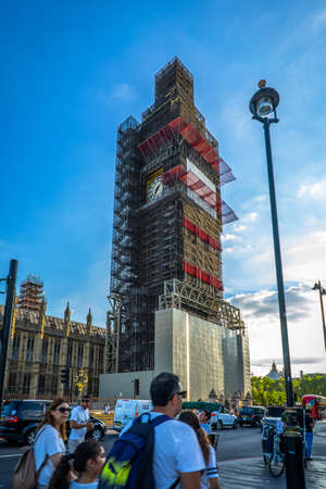 Big Ben, Houses of Parliament and Westminster bridge in London, UK.のeditorial素材