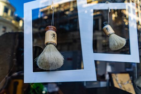 Brush for shaving beard on barber shop.の写真素材