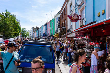 Portobello Market in Notting Hill, London, England, UKのeditorial素材