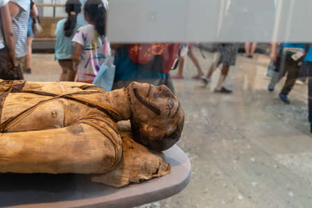 Mummy egypt, The British Museum in London, England, UKのeditorial素材