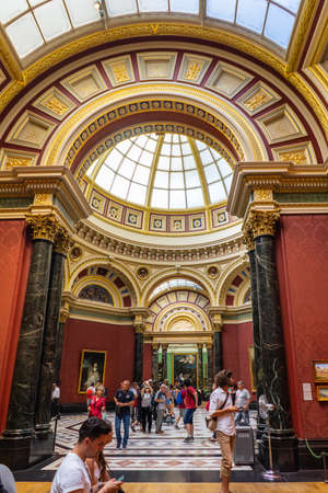 The National Gallery in London, England, UK.のeditorial素材