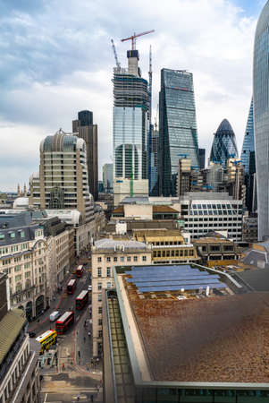 Monument to the Great Fire of London views in UK.のeditorial素材